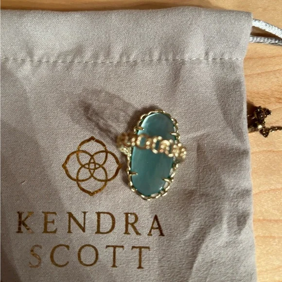 Kendra Scott Gold and Blue Ring - Picture 3 of 4